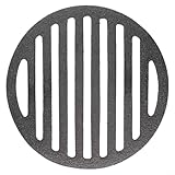 Rundes Grillgitter aus Gusseisen, schwarz, Grillrost, Grillrost, Grillrost, Outdoor-Kochzubehör für Holzkohle- oder Gasgrills, für langlebiges Kochgitter (15 cm)