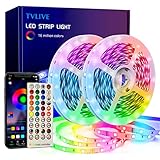 TVLIVE LED Strip, RGB LED Streifen 20M, LED Lichterkette mit Fernbedienung und APP, Musik Sync, Timer-Einstellung und Dimmbar Farbwechsel, LED Band für Zimmer, Schlafzimmer, Küche, Bar, Party Deko
