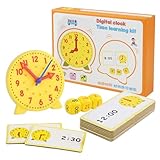 TIVUNORON Uhr zum Lernen für Kinder, Zeitunterrichts Spielzeug für Kinder, Demonstrationsuhr Modell, Geschenke zur Lernuhren für Junge Mädchen