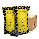 Neandertaler Feuer Holzkohle Grillkohle Buche - 10kg 20kg 30kg Charcoal BBQ Kohle für Grill Smoker Kamin | Grillholzkohle aus Laubholz Buchenholzkohle | Restaurant Qualität (20 kg)