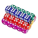SSHUIKKAI 40 Stück Würfel Set, Würfel Bunt, Bunte Würfel, für Würfelspiele Tischspiele Bar Ktv Party(8 Farben)