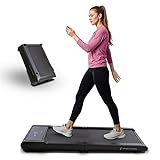 Sportstech sWalk Fold Walking Pad, Klappbares Laufband mit LED-Beleuchtung, App-Steuerung, bis 6 km/h, kompakt mit Transportrollen, leise Treadmill für Zuhause, Home Office & Schreibtisch, bis 120 kg