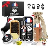 Bartpflege Set,Bartpflegeset Männer Bartbürste Set Bart Set Männer pflege Bartwuchsmittel Männer-Geschenkset für Männer,Bart öl,Bartbalsam,Bartbürste,Bart kamm,Bartschere,Styling Werkzeug,Bartschürze