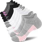 cuangya Knöchelsocken für Damen, sportlich, keine Show, Laufen, Komfort, gepolstert, 5 Paar, 5 Paar Classic Retro, 10-12