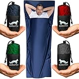 Silkrafox Compact Hüttenschlafsack, Ultraleicht Inlett aus Mikrofaser, Kunst-Seidenschlafsack, Schlafsack Inlay für Reise, Sommer, Tropen, Hütte, grau
