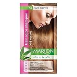 Marion Haarfärbe-Shampoo im Beutel, semi-dauerhafte Farbe, Haltbarkeit 4 bis 8 Wäschen, mit Aloe und Keratin