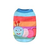 iplusmile Flanell Hundepullover: Warme Ärmellos Pullover für Kätzchen und Welpen - XS Cartoon-Stickerei Weicher Hunde Sweater Mantel