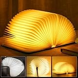 Asfrode LED Buch Licht, Faltbare Buchlampe Stimmungsbeleuchtung LED Lampe USB Aufladbare Warmweiß Schreibtisch Buch Licht Nachtlicht Nachttischlampe für Kinder Freundin Geschenk Home Decor