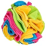 Gatuida Interaktives Hundespielzeug Schnüffelball aus Waschbarem Material Stressabbau Puzzle Slow Feeder für Kleine und Mittelgroße Hunde Welpen Geeignet Bunte Farben