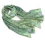 Prettystern Damen langer Seiden-schal Malerei Silk Scarf grün Kunstdrucke Gustav Klimt - der Park P899
