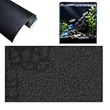 Statisch Haftender Aquariumhintergrund, 40 x 200CM Aquarium Folie Rückwand, Aquarium-Aufkleber-Hintergrund, Aquarium-Tapetendekorationen Schwarzer Hintergrund Für Aquarien
