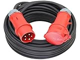 CEE Starkstromkabel 400V 16A 5x2,5mm² H07RN-F mit MENNEKES Stecker und Kupplung -25m-