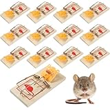 12 Stück Mäusefallen Aus Holz, Wiederverwendbar Rattenfallen Schlagfallen, Mouse Trap Profi In Haus Und Garten, Mausefalle, Mausefalle Holz, Mausefallen Testsieger, Mausefalle Schlagfalle ﻿