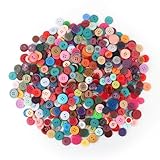 350 Stück Candy Farben Knöpfe, MXTIMWAN Bunte Rund Knöpfe, 4 Löcher Bastelknöpfe, 2 Löchern Nähknöpfe, Harz Knöpfe für Painting, DIY Dekoration, Gestalten