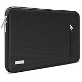 TECOOL Laptoptasche 15,6 Zoll Laptophülle,Spritzwasserfest Notebooktasche 15.6, Stoßfestes Laptop Schutztasche für 15-15,6' HP Dell Lenovo Thinkpad Ideapad Acer ASUS Chromebook Samsung,Schwarz