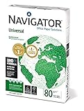 NAVIGATOR A4 UNIVERSAL; Druck- und Kopierpapier; A4; 1x500 Blatt; 80g (frustfreie Schutzverpackung)