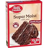 Betty Crocker Super Moist Devil’s Food Cake Mix 375g – Saftige US Schoko-Kuchenmischung – Original USA Import – inkl. Naschwerk® Sticker