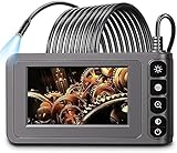 Industrie-Endoskop, SKYBASIC 20m Inspektionskamera mit 4,3-Zoll-Bildschirm Endoskopkamera mit 8 LED-Licht 8 mm IP67 wasserdichte Kamera Rohrkamera Endoskop Kamera 3 Helligkeiten Einstellbar (DT-20M)