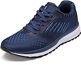 WHITIN Unisex Sportschuhe Damen Herren Turnschuhe Laufschuhe Sneakers Männer Walkingschuhe Modisch Bequem Joggingschuhe Fitness Schuhe Blau Größe 42