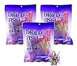 3er Pack - [ 3x 100g ] BDMP Getrocknete Sardellen Dried Anchovy Pla-kaew-pa-hang #3 + ein kleiner Glücksanhänger gratis