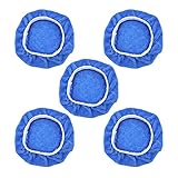 Poliermaschine set Polierhaube Polierfell fur 220mm-250mm Auto Lackpflege Wachsen Polieren 5-teilig (Blau)