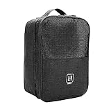 Schuhtasche Reise 3 Fächer, Wasserdichter Schuhe Beutel Organisator, Schuhbeutel für Trolley Reise, Tragbare Organizer Speicher Schuh Tasche, für Reisen, Camping, Outdoor-Sport, Fitness (Schwarz)