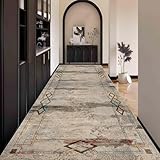 Boho Teppich Läufer Flur Bunt, Teppichläufer küchenläufer Lang Waschbar rutschfest 40x60cm küchen läufer Flurläufer Fußmatte Wohnzimmerteppich Dauerhaft für Esszimmer Korridor Meterware