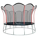 Ultrasport Lotus Gartentrampolin, Outdoor-Trampolin in 4 Durchmessern, galvanisch verzinkter Rahmen, Kindertrampolin mit toller Sicherheitsausstattung, ø 420 cm