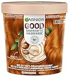 Garnier GOOD Dauerhafte Haarfarbe 7.43 Kurkuma Kupfer – Coloration ohne Ammoniak, bis zu 100% Grauabdeckung, 1 Stk.