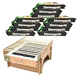 12x BURI Grill Öko Einweggrill Einmalgrill 100% Nachhaltig - Bio Grill rauchfrei 31x24 cm Bambus Kohle und Grillrost, natürlichen Materialien, weniger CO2 Emission, 5 min startklar über 1h Brenndauer