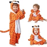 cuteDIY Tigerkostüm Kinder Tier Kostüm Kinder Kostüm Kinder Tier Ganzkörper Kostüm Tiere