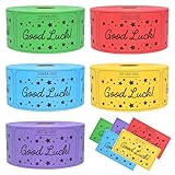 ESSENTIAL 2500 Tombola-Tickets, Glücks-Gewinnspielkarten, Eintragsformular mit Namen, Telefon & E-Mail für Verlosung, Veranstaltungen, Eintritt, Klassenbelohnung & Türpreis - Blau/Gelb/Rosa/Grün/Lila