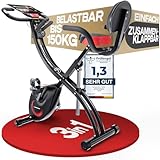 Sportstech Ergometer Heimtrainer Fahrrad klappbar, Fitness Indoor Fahrrad für Zuhause, Hometrainer Bike 120kg, App mit Live- & On Demand-Kursen für Full Body Workout-Erlebnis, X150 Bike (X150 schwarz)