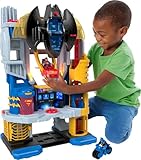 Fisher-Price IMAGINEXT DC Super Friends - Ultimatives Hauptquartier mit Batman- und Superman-Figuren, Batwing-Flugzeug und Batcycle zum Anschieben - Spielset für Kinder von 3 bis 8 Jahren, HNW08