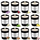 Candle Duftkerzen im Glas | Duftkerze Geschenkset aus 12 Düft Kerze für Frauen mit 180 Stunden Langer Brenndauer & Sojawachs Duftkerze Set Kleine Geschenke für Frauen Geburtstag Muttertag Weihnachten