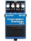 BOSS CS-3 Kompressor/Sustain Pedal, kompaktes Kompressor/Sustain-Pedal mit hochwertiger Schaltung