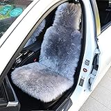 Lammfell Autositzbezug Lammfell Autositz Autositzbezüge Lammfell Sitzbezug Für Auto Lammfell Autositzauflage Fell Autositzbezug Fell Autositzbezüge Fell Vordersitze Grau - Universal (einteilig)