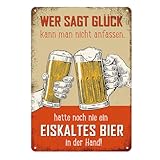Bar Blechschild Sprüche Bier Metallschild Schilder funny Schild Retro Poster Blechschild Schilder Bar Wandschild Freundschaft Geschenke Wand Deko(20 x 30 cm)