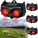 Katzenschreck 4 Stück Waschbär Abwehr, Waschbären Vertreiben mit LED-Licht Kann Aufgehängt Werden und Wasserdicht, Vertreibt Effektiv Tiere