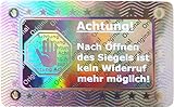 105 Stk - 3D Hologramm-Siegel 40 * 25mm silber glänzend - Rücknahmesiegel, Sicherheitssiegel, Qualitätssiegel Garantiesiegel Sicherheitsetiketten selbstklebendes Etikett Security