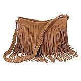 MOON Fashion Fransentasche Damentasche Beutel Taschen Schultertasche Umhängetasche mit Reissverschluss