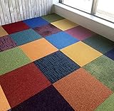 FVLFIL Teppichfliesen Shades of. by Interface | Selbstliegend Bodenfliesen Teppich | 50x50 cm | Pro Karton 16 Stück = 4m2 (Color) Y