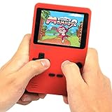 Silvergear® Analogue Pocket Konsole Retro | mit 240 Klassichen Spielen l Handheld Spielekonsole l Mini Game Konsole l Tragbare Retro Videospielekonsole | 12,5x8x2,3 cm | Rot