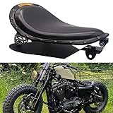 BREDUXSER Motorrad Bobber Sitz, Motorrad Solo Sitz Mit Federhalterung Grundplatte Für Sportster Achtundvierzig 48 XL883 1200 Chopper Custom