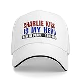 KWQDOZF Charlie Kirk ist Mein Held Hut Baseball Cap verstellbar