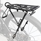 GRELiving Fahrradgepäckträger Einstellbare Gepäckträger Touring Gepäckträger Hinten Fahrrad-Gepäckträger passt für 24”-28 “/700c Rennräder Citybike (HYJ680)