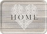 Everyday Home Creative Tops Großes Tablett, Rechteckiges Kunststofftablett für den Schoß, Grau Home and Heart Design Collection, 1 Tablett, 550g