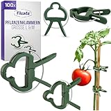 Filzada® 100x Pflanzenclips Groß L & M Set - Tomaten Rankhilfe - stabile Pflanzenklammern Tomaten - Pflanzen Clips für Tomaten, Rosen UVM - Tomaten Clips für Garten - Pflanzenklammern Groß