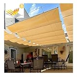 Einziehbares Wellen-Sonnensegel, UV-beständige Sonnenschutzmarkise, wasserdichte Pergola-Abdeckung, Sonnensegel, für Terrasse, Veranda, Garten, Hof, Deck im Freien