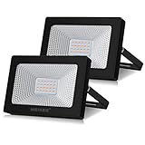 MEIKEE LED Strahler Außen 2 Stücke, 20W LED Fluter, Superhell 1700LM Außenstrahler 2700K warmweiß IP66 Wasserfest Aussenstrahler, Aussenlampe für Hinterhof, Auffahrt, Türen, Garage, Flur, Garten